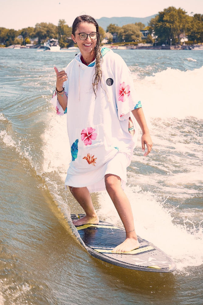 Towel Poncho Floral - Unisex