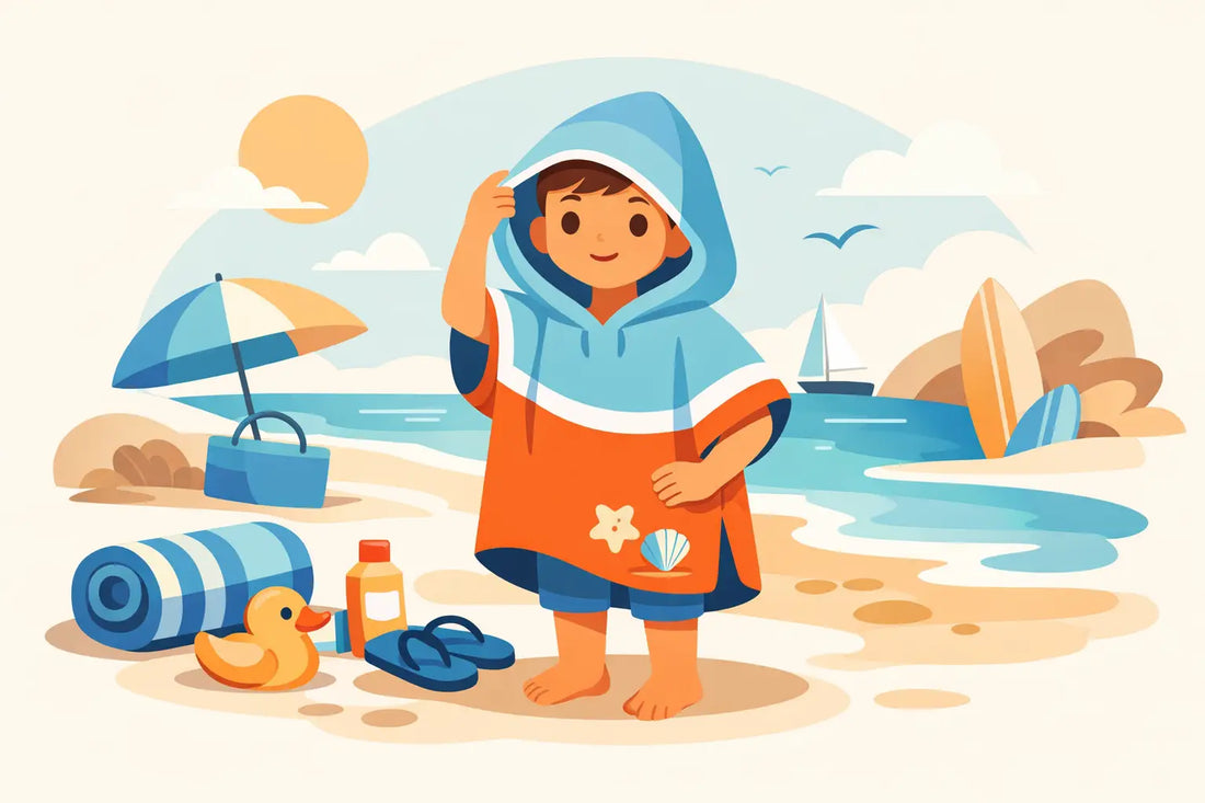Poncho de bain enfant pratique et bien pensé