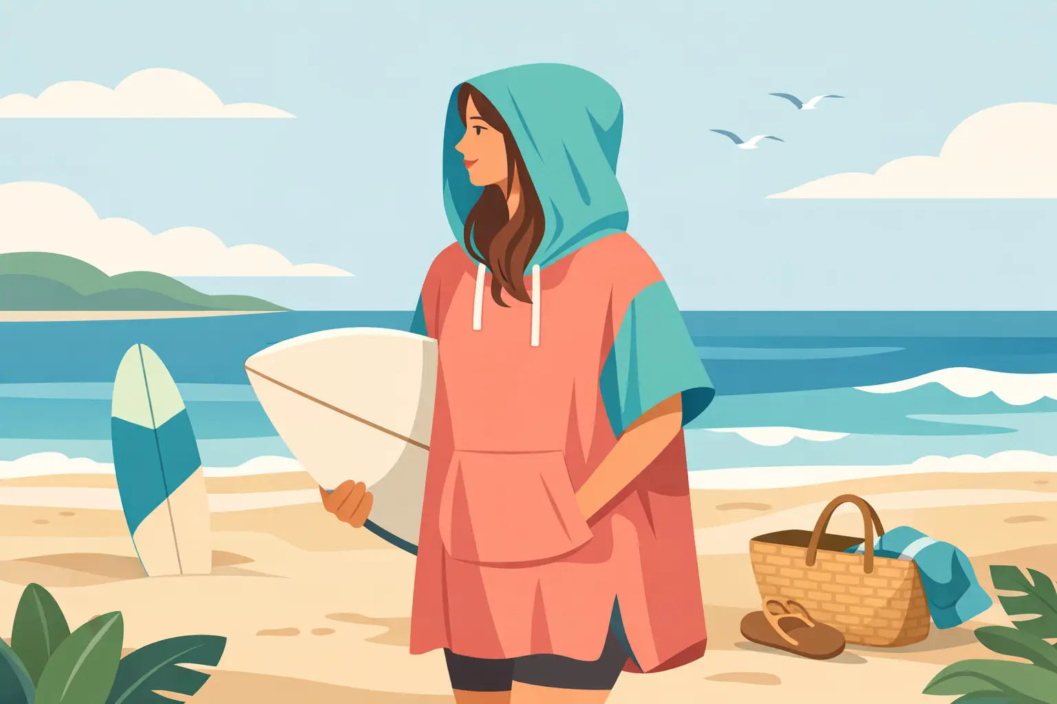 Poncho serviette surf femme - bien le choisir