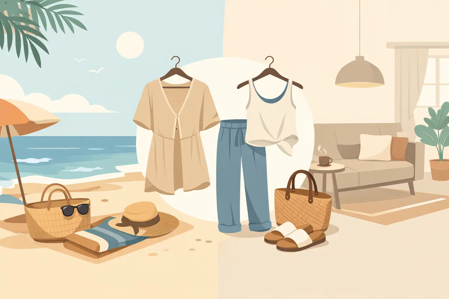 Vêtement transition plage maison : bien choisir