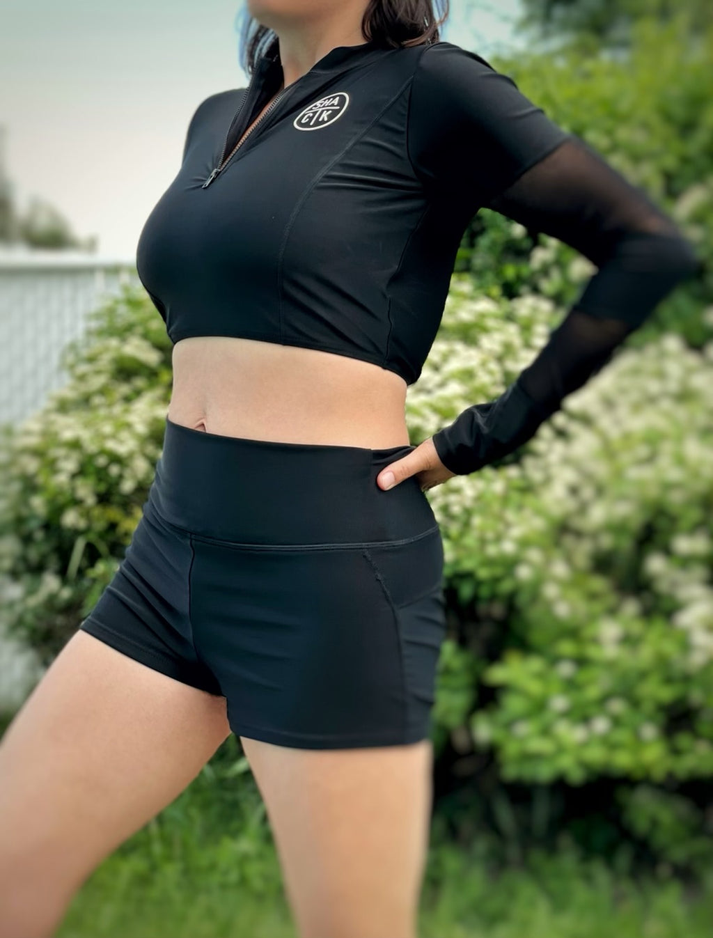 Black With Mesh - 2-Piece Rashguard | made from recycled bottles