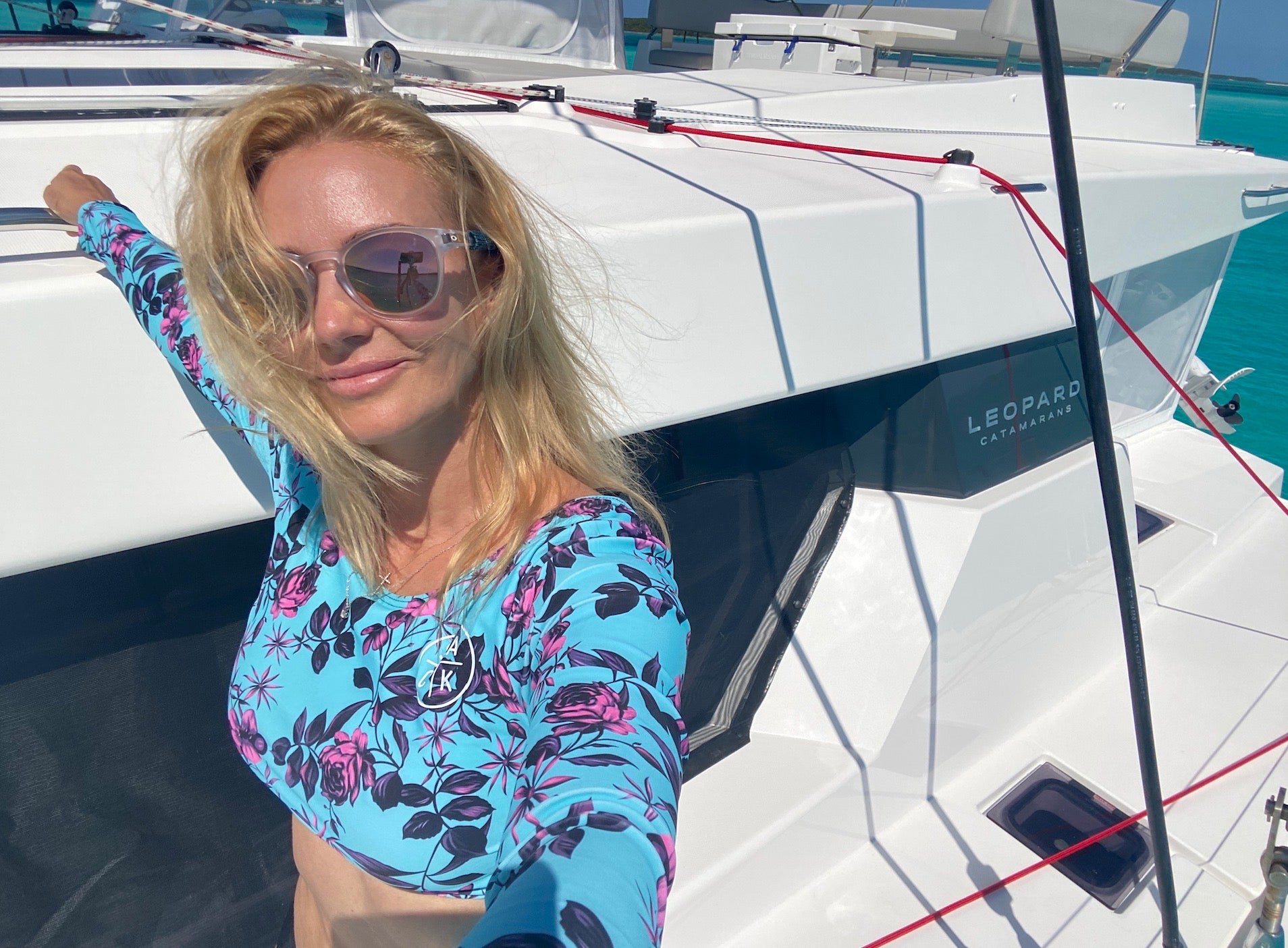 Rashguard Deux Pièces Imprimé Pour Femme