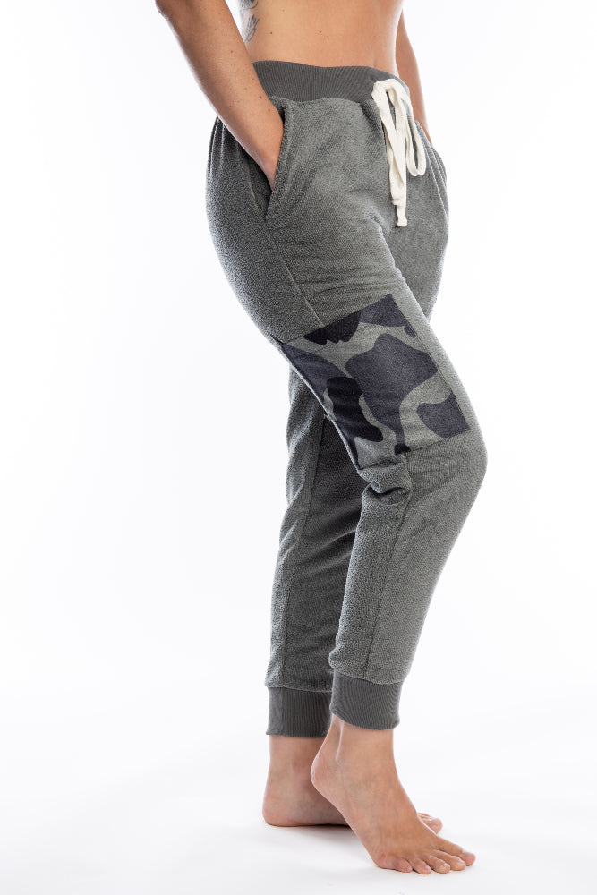 Jogger en microfibre gris camo - Unisexe