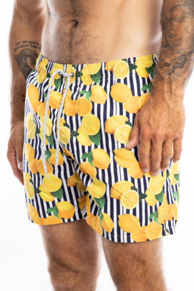 Mens lemon 2025 swim trunks