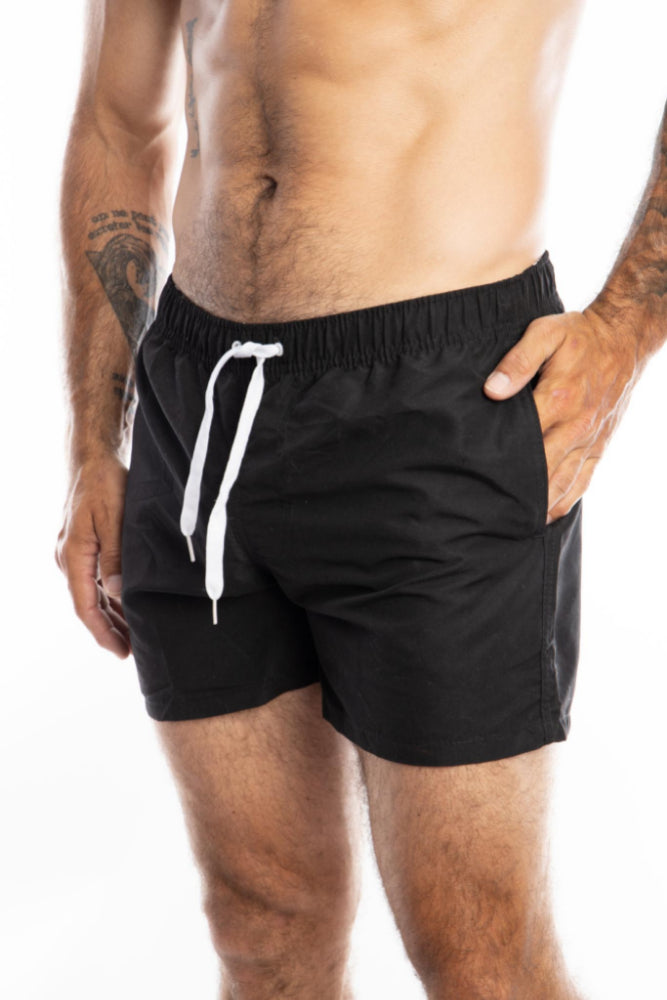 Maillot De Bain Uni À Bande Élastique Pour Homme