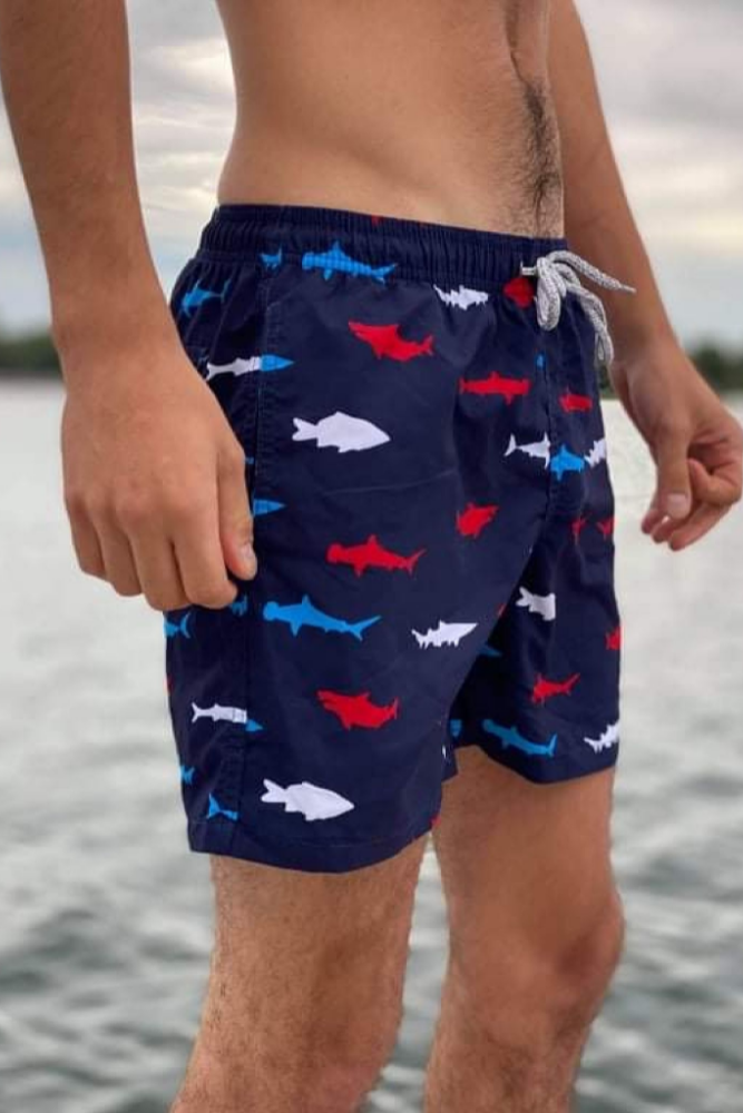 Maillot De Bain Bande Élastique À Imprimé Pour Homme